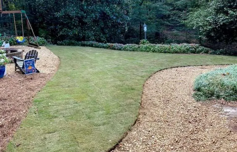 New sod installed in backyard - how to measure for sod concept